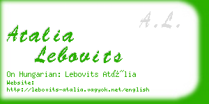 atalia lebovits business card